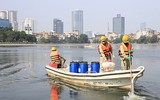 Tiếp tục xử lý ô nhiễm nước hồ ở Hà Nội bằng chế phẩm Redoxy-3C